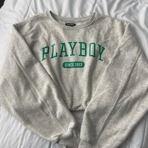 Playboy By PacSun Cinched Crew Neck Sweatshirt